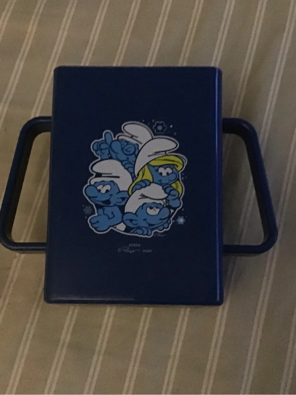 Blue Smurfs Cartoon juice box holder